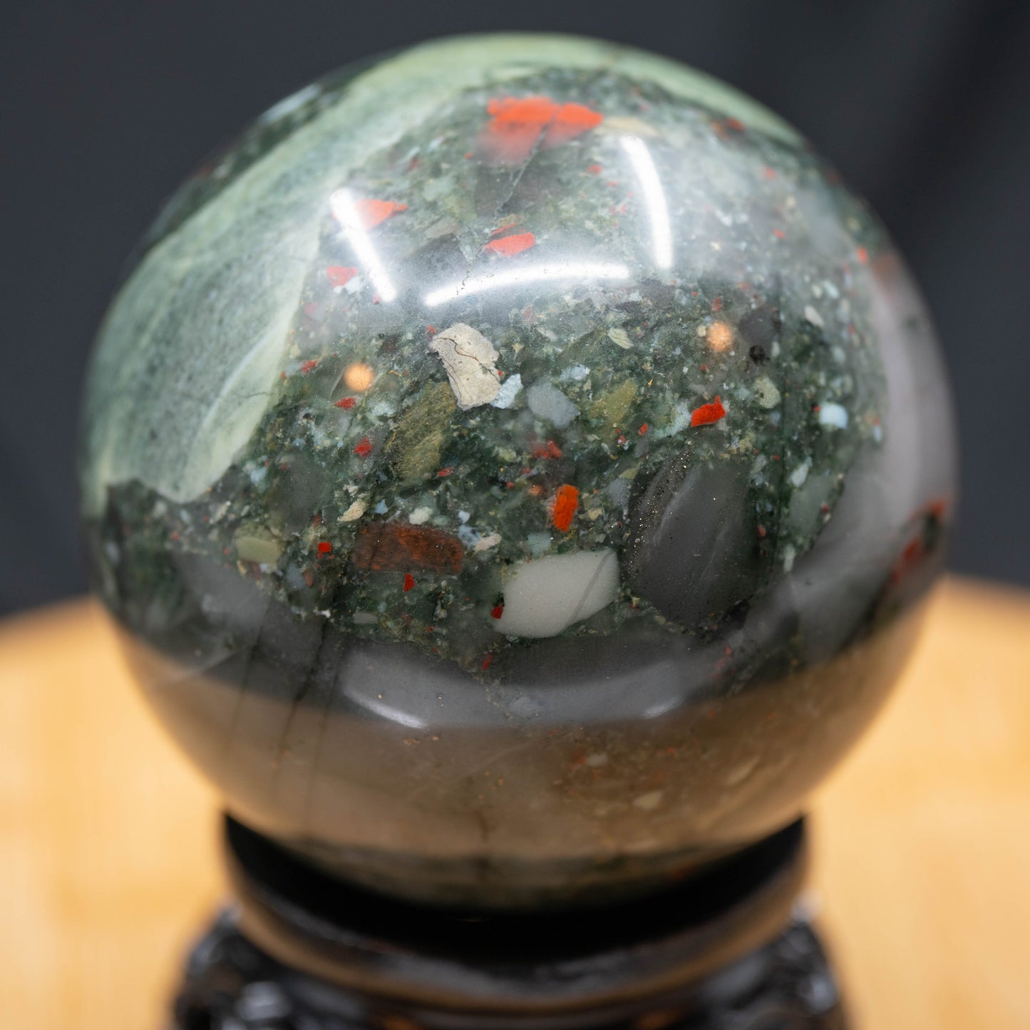 African Bloodstone Sphere 80mm